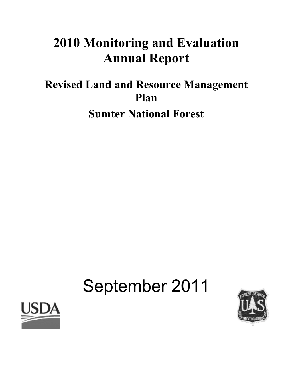 FY 10 Monitoring Report-Sumter National Forest