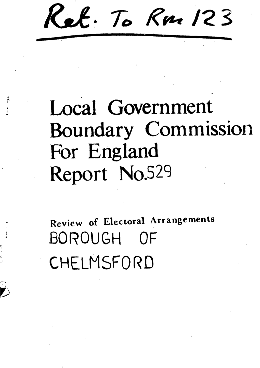 Local Government Boundary Commission for England Report No.529