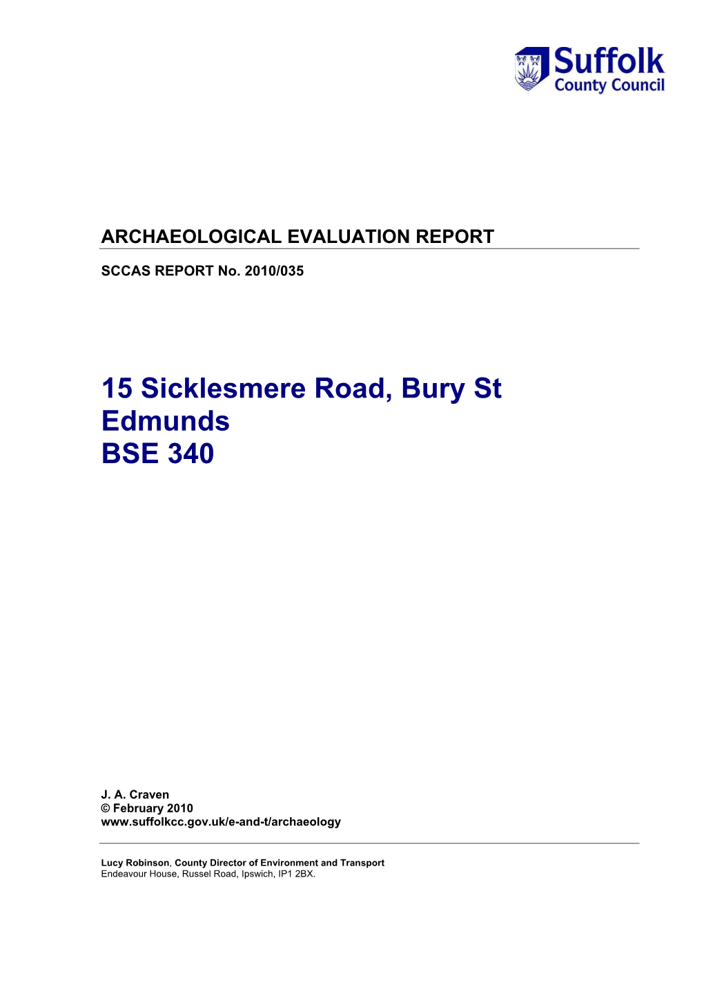15 Sicklesmere Road, Bury St Edmunds BSE 340