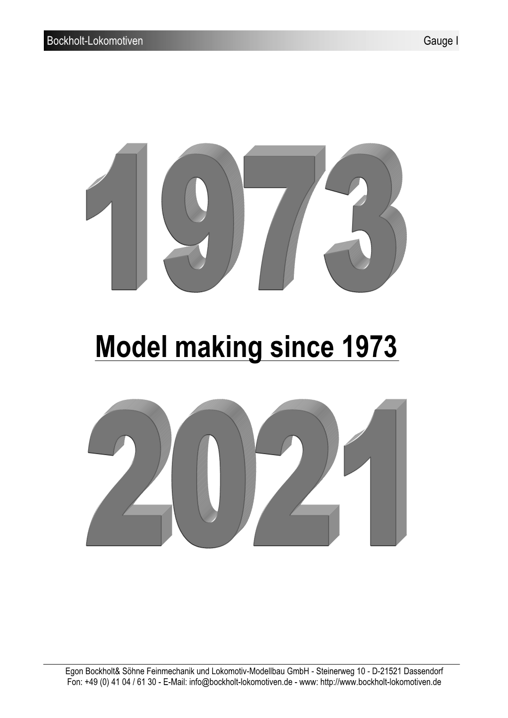 Model Making Since 1973
