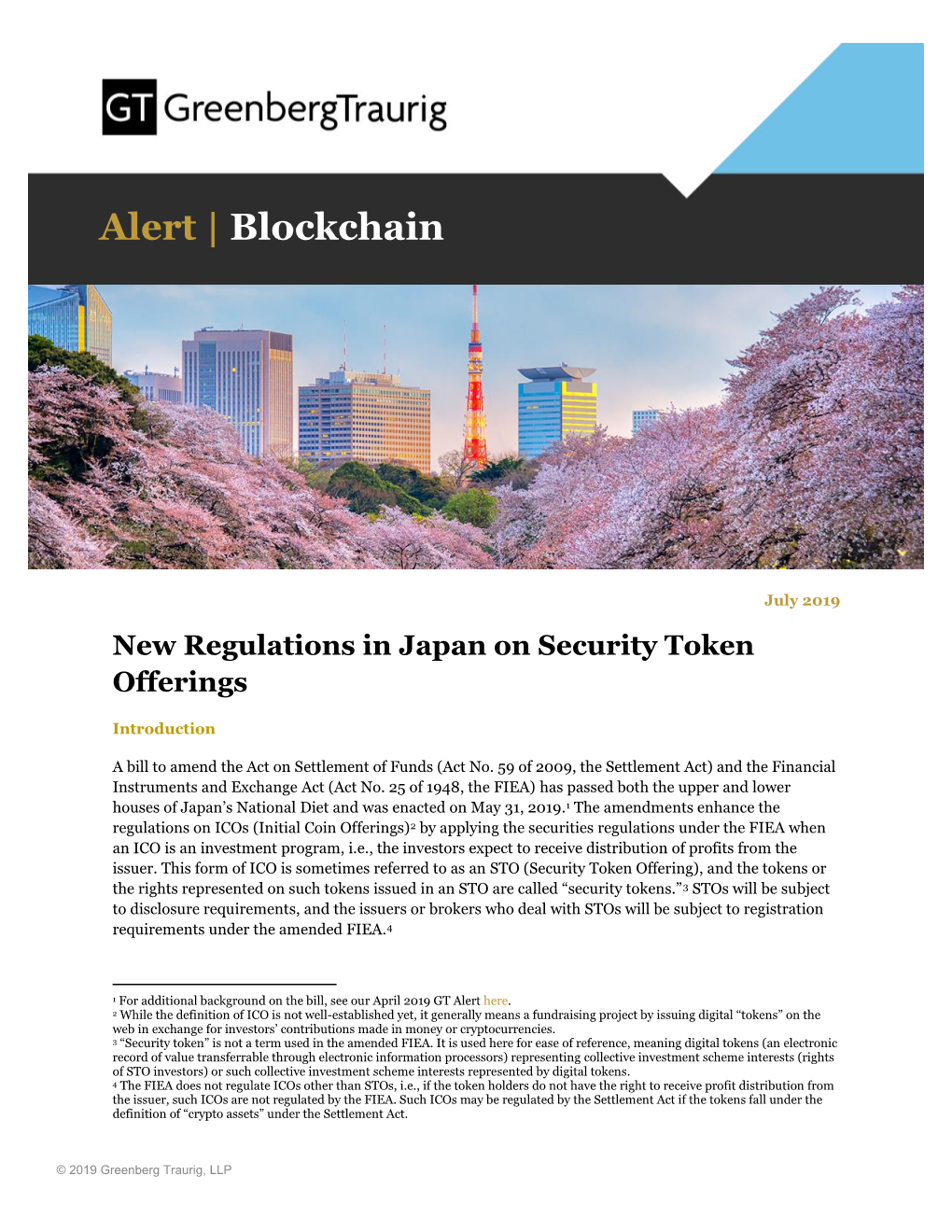 New Regulations in Japan on Security Token Offerings