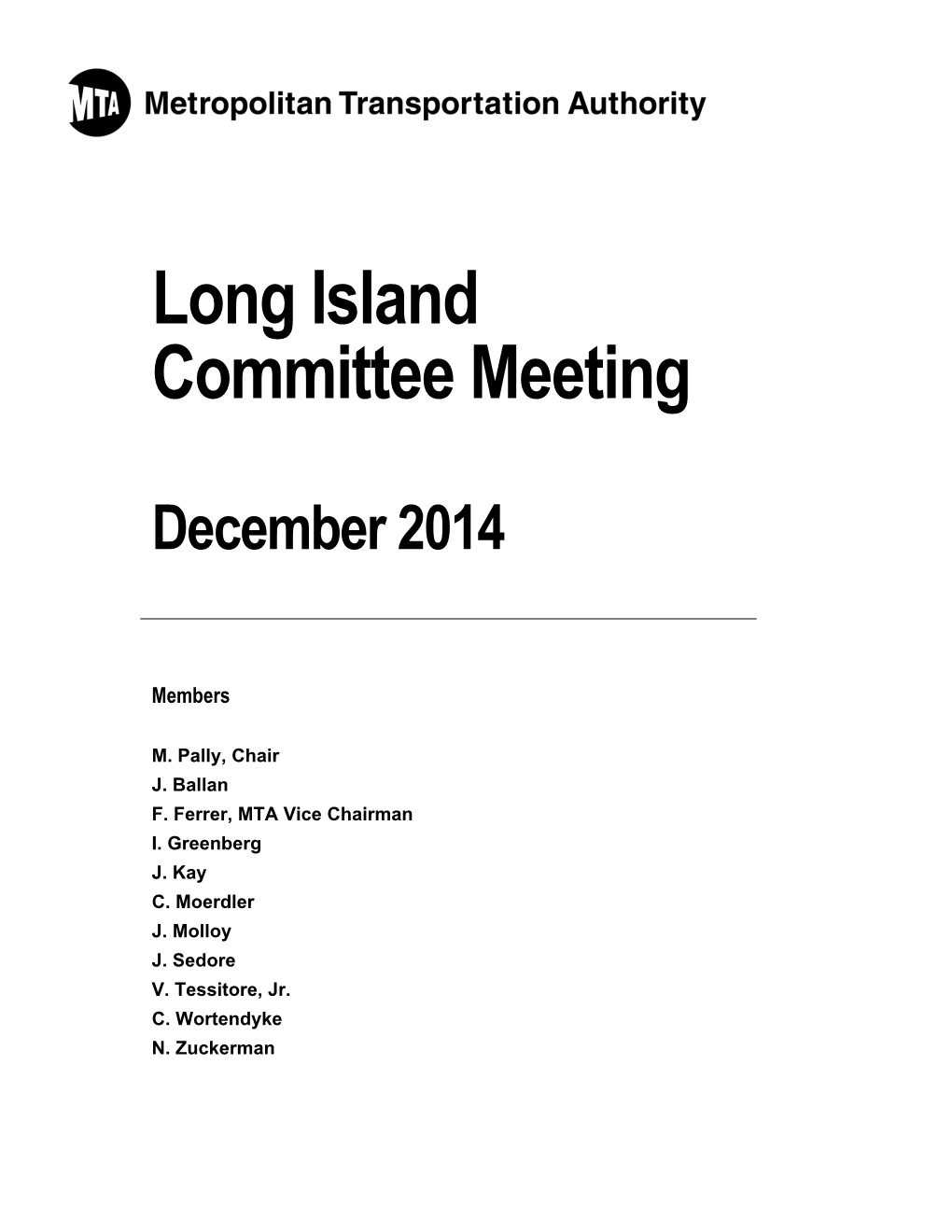 Long Island Committee Meeting