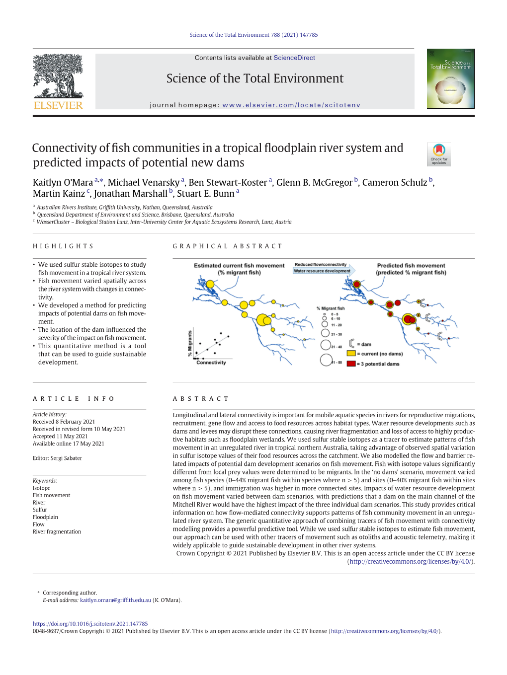 Connectivity of Fish Communities in a Tropical Floodplain River System And