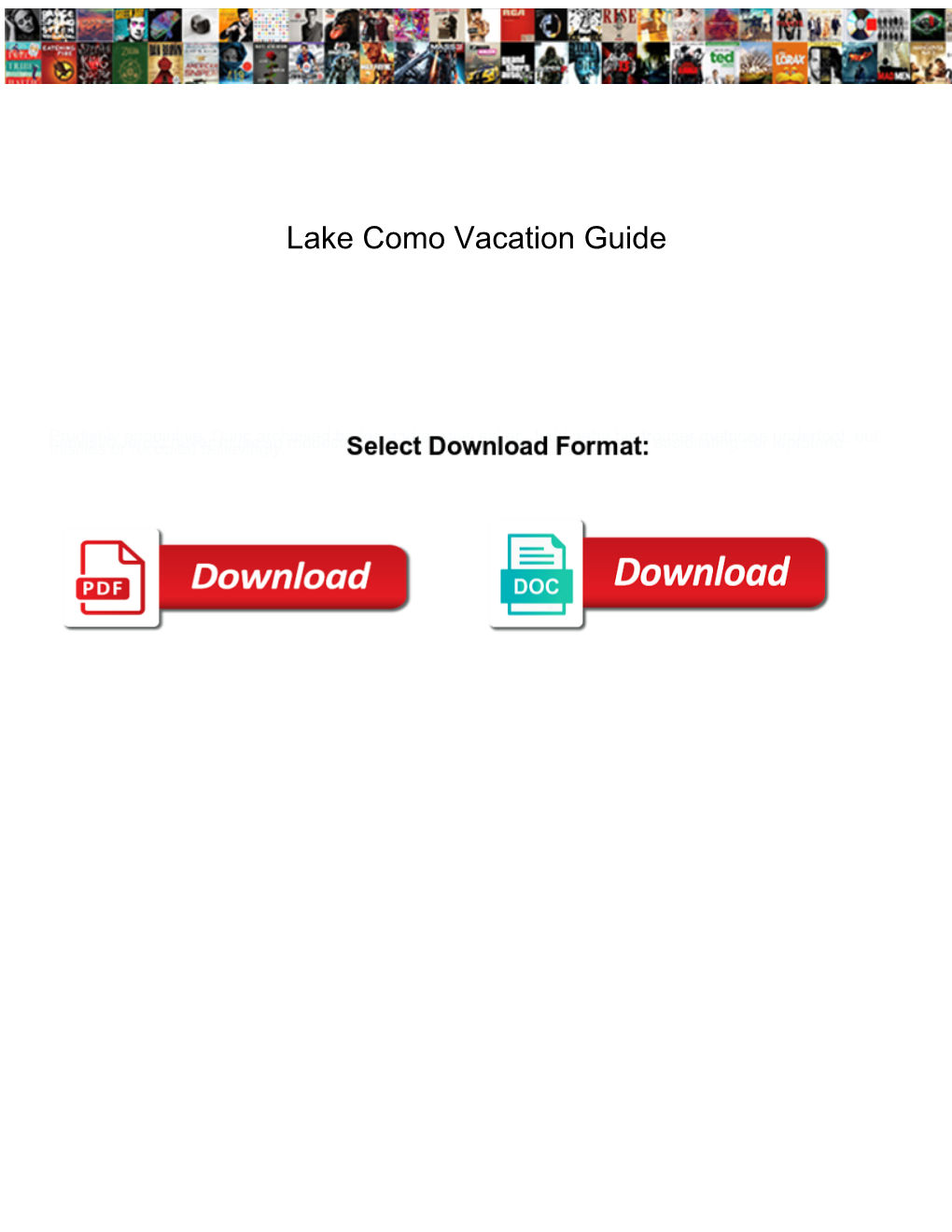 Lake Como Vacation Guide