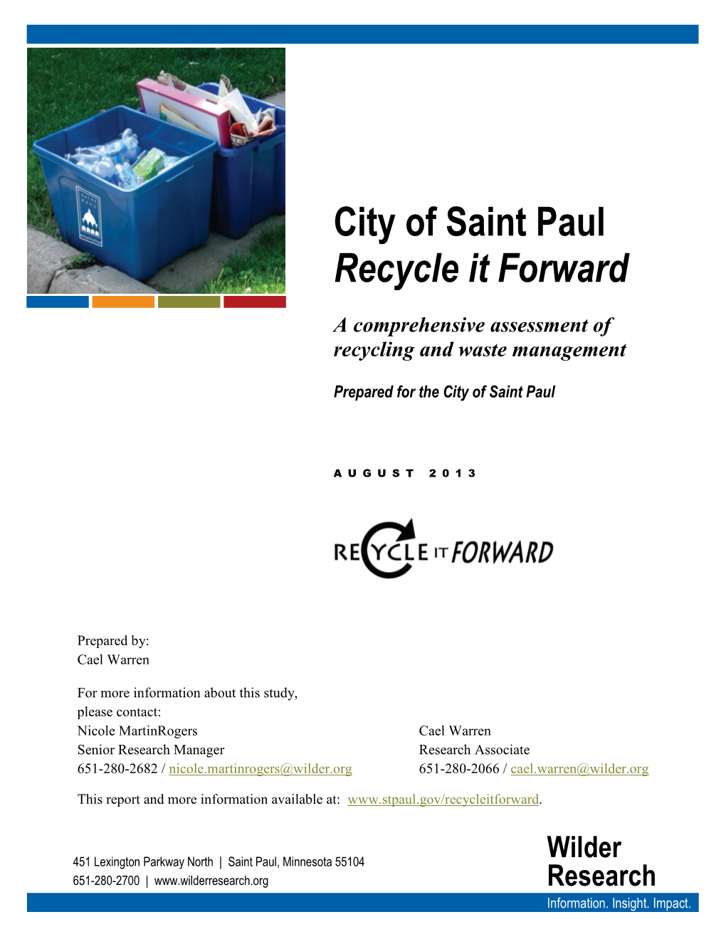 City of Saint Paul Recycle It Forward