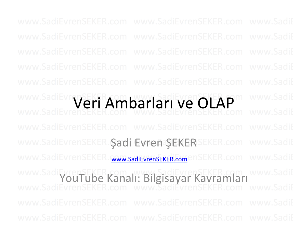 Veri Ambarları Ve OLAP