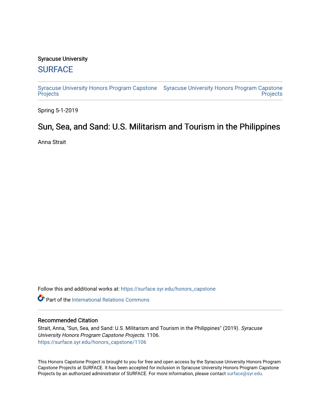 US Militarism and Tourism in the Philippines