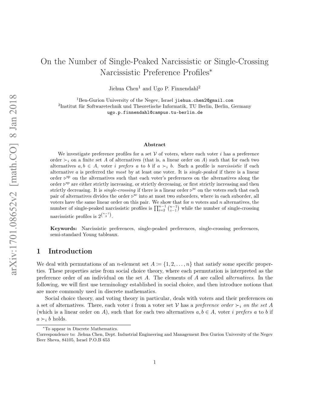 On the Number of Single-Peaked Narcissistic Or Single-Crossing