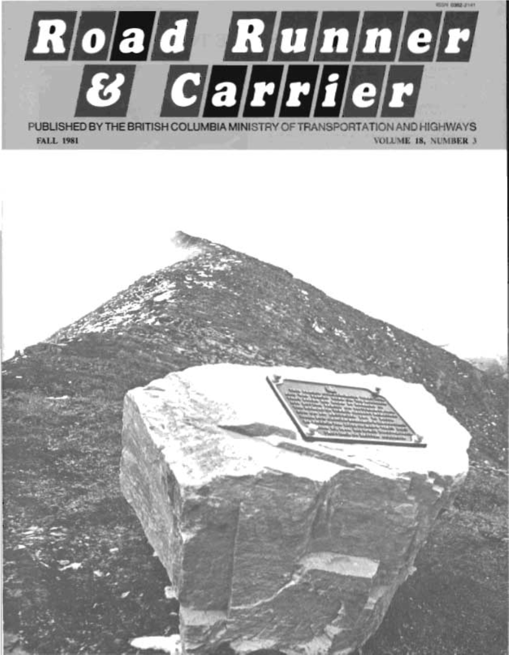 Road Runner & Carrier, Fall 1981, Volume 18, Number 3