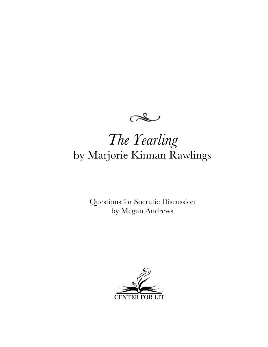 The Yearling by Marjorie Kinnan Rawlings