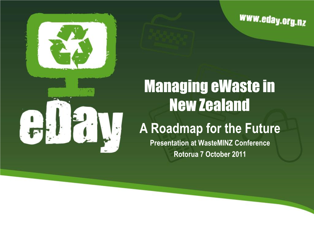 Managing Ewaste in New Zealand