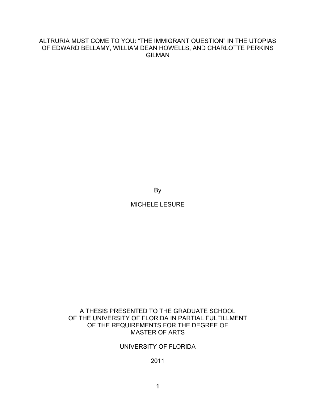 University of Florida Thesis Or Dissertation