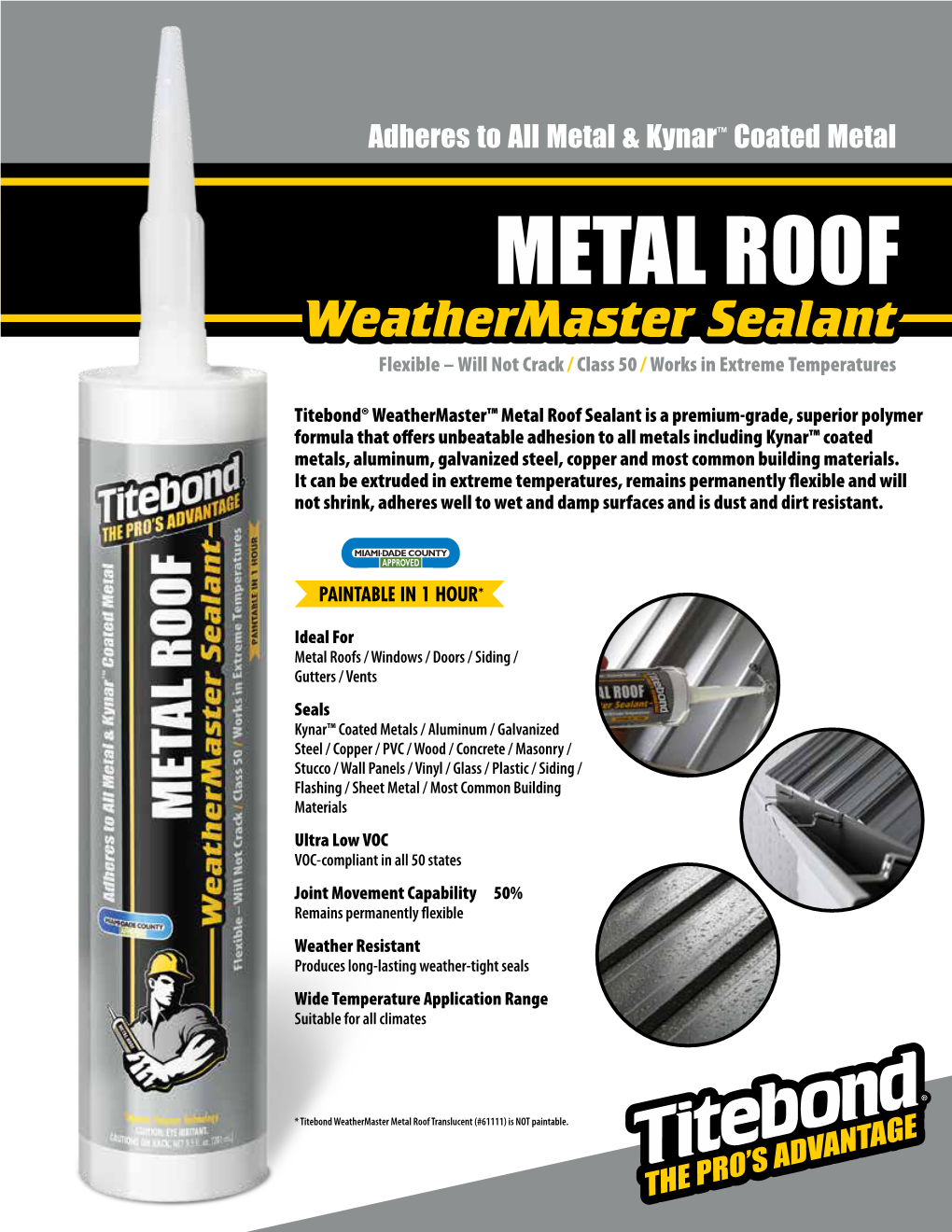 Weathermaster Metal Roof Sealant
