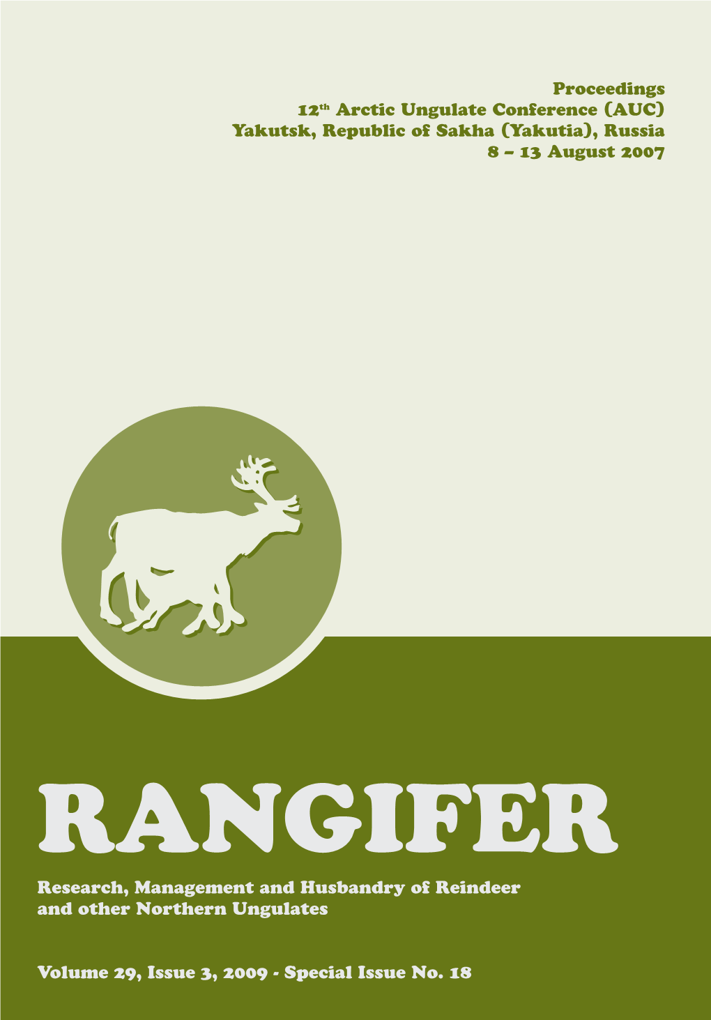 Rangifer, Special Issue No