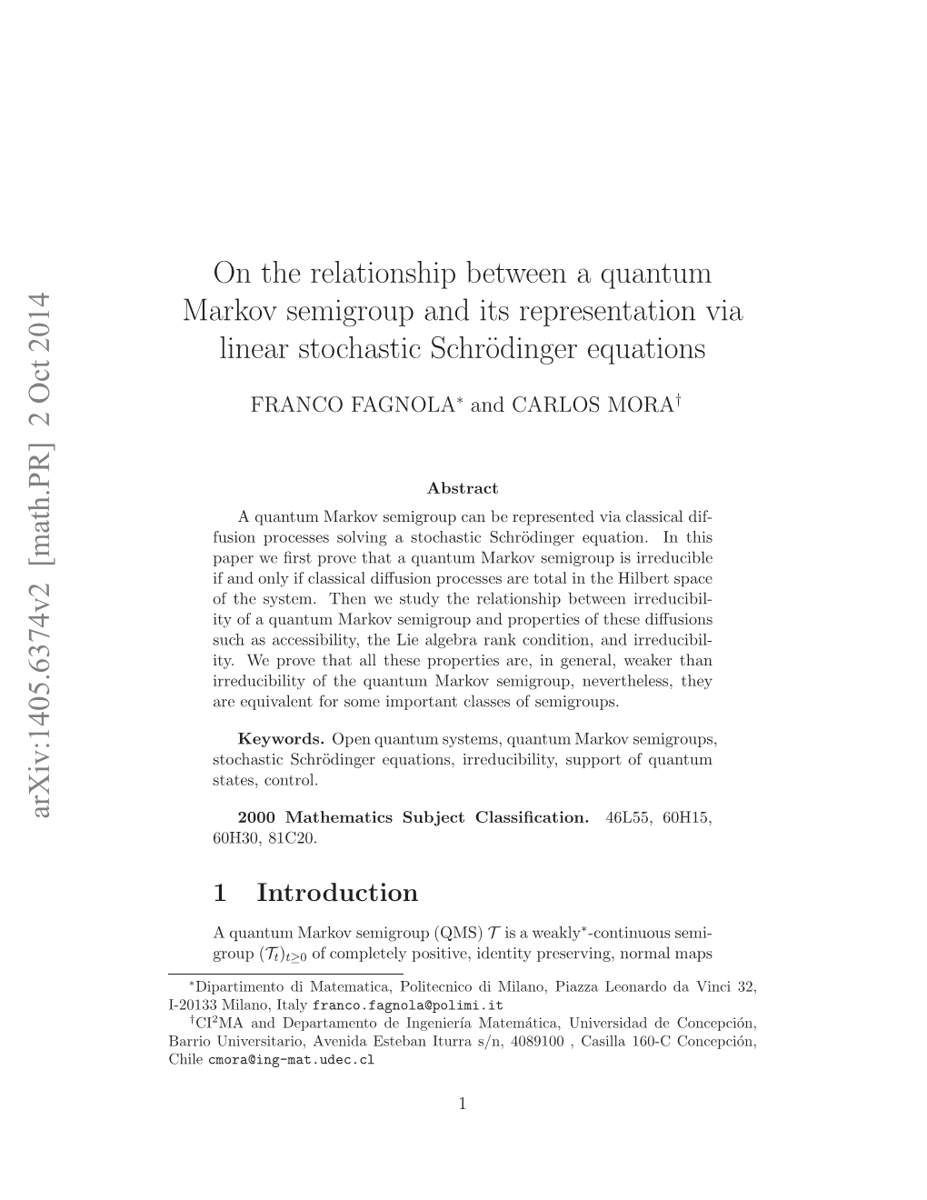 On the Relationship Between a Quantum Markov Semigroup and Its