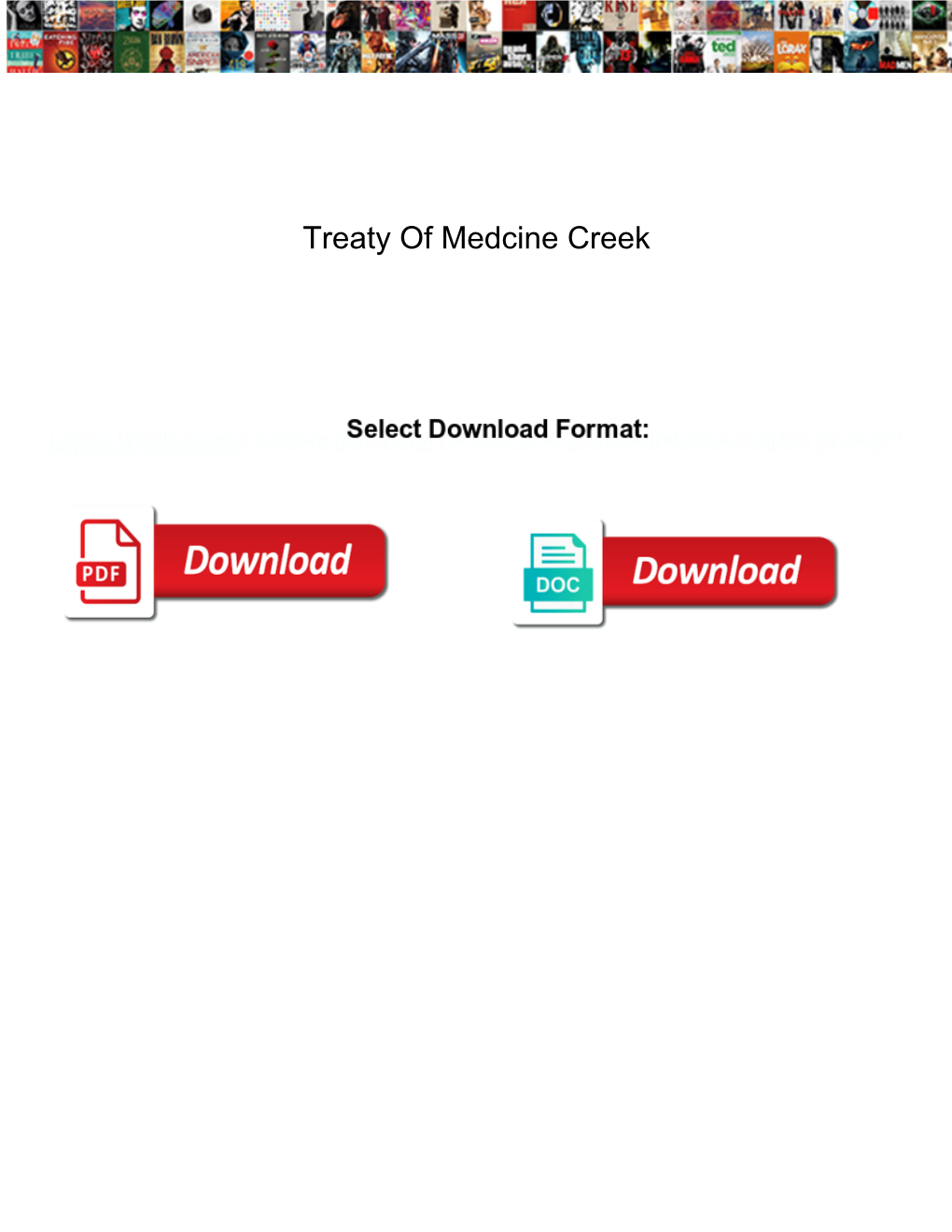 Treaty of Medcine Creek