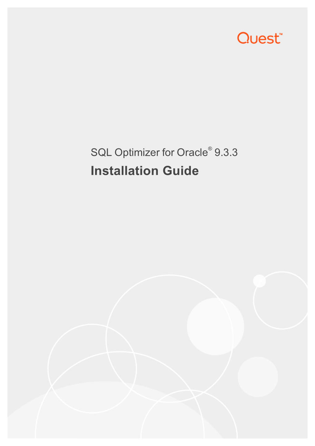 SQL Optimizer for Oracle Installation Guide