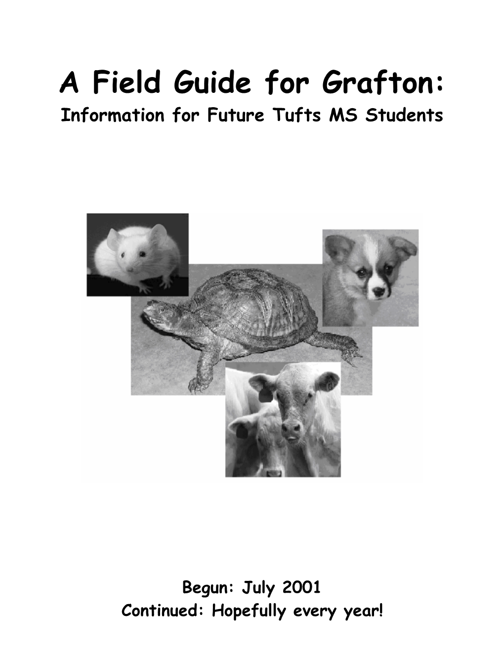 A Field Guide for Grafton: Information for Future Tufts MS Students