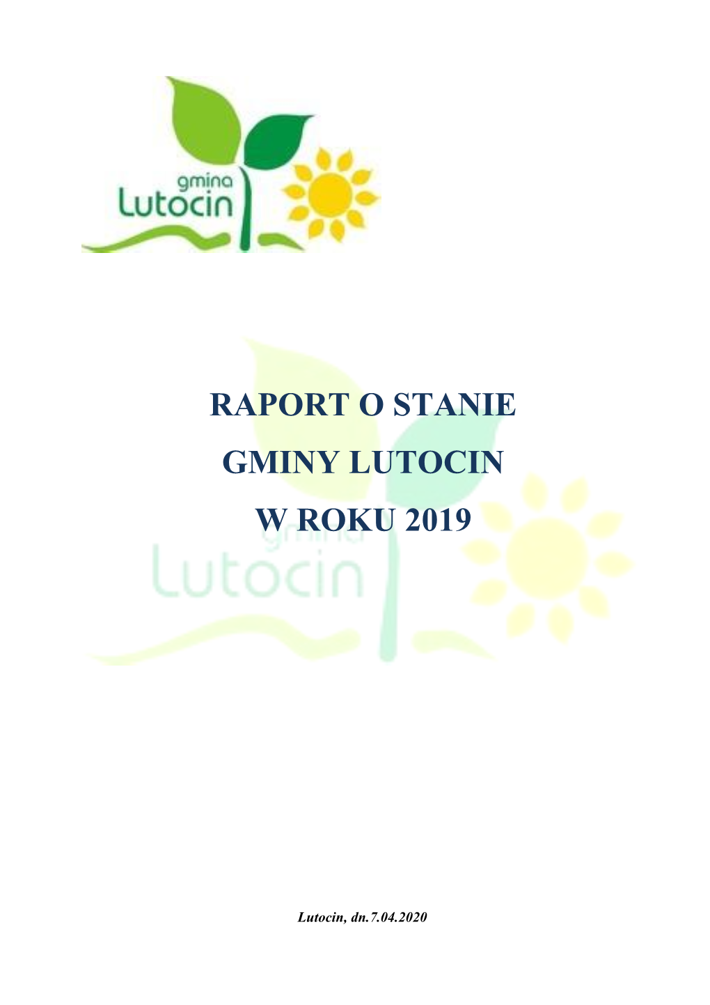 Raport O Stanie Gminy Lutocin W Roku 2019