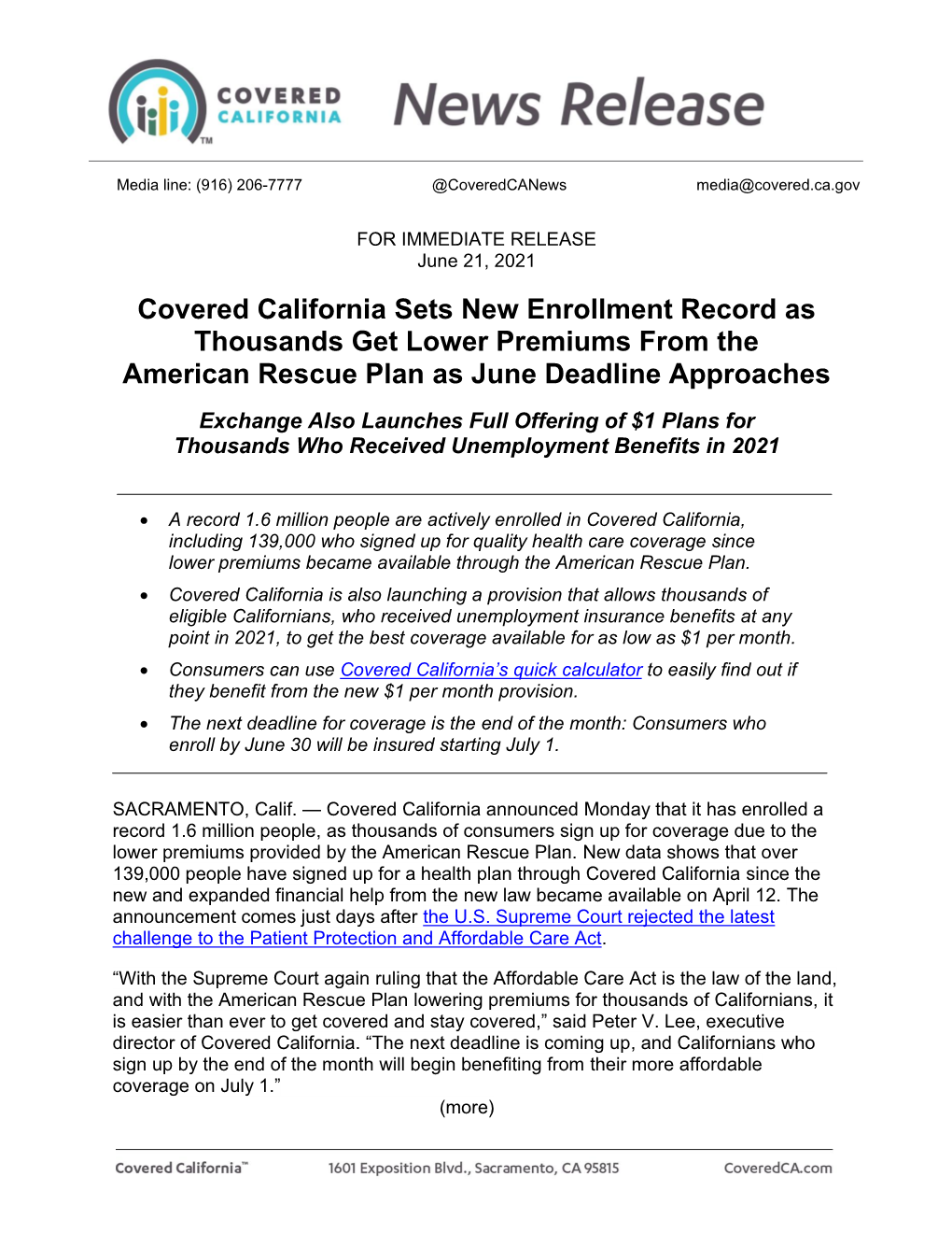 Covered California Sets New Enrollment Record As Thousands