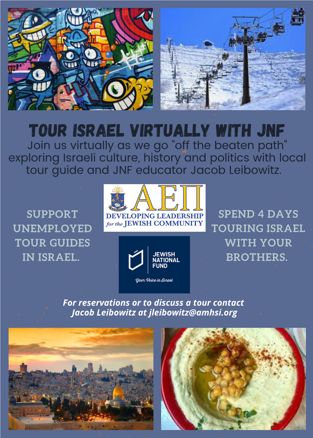 Aepi and JNF Tour Flyer