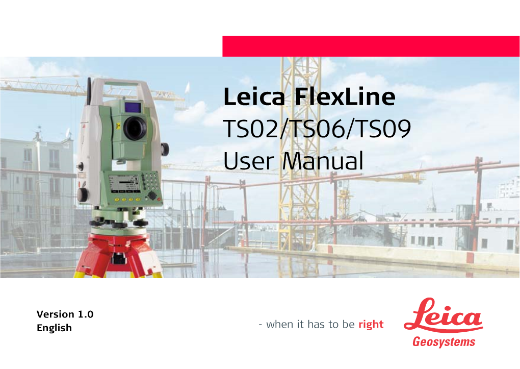 Leica Flexline TS02/TS06/TS09 User Manual