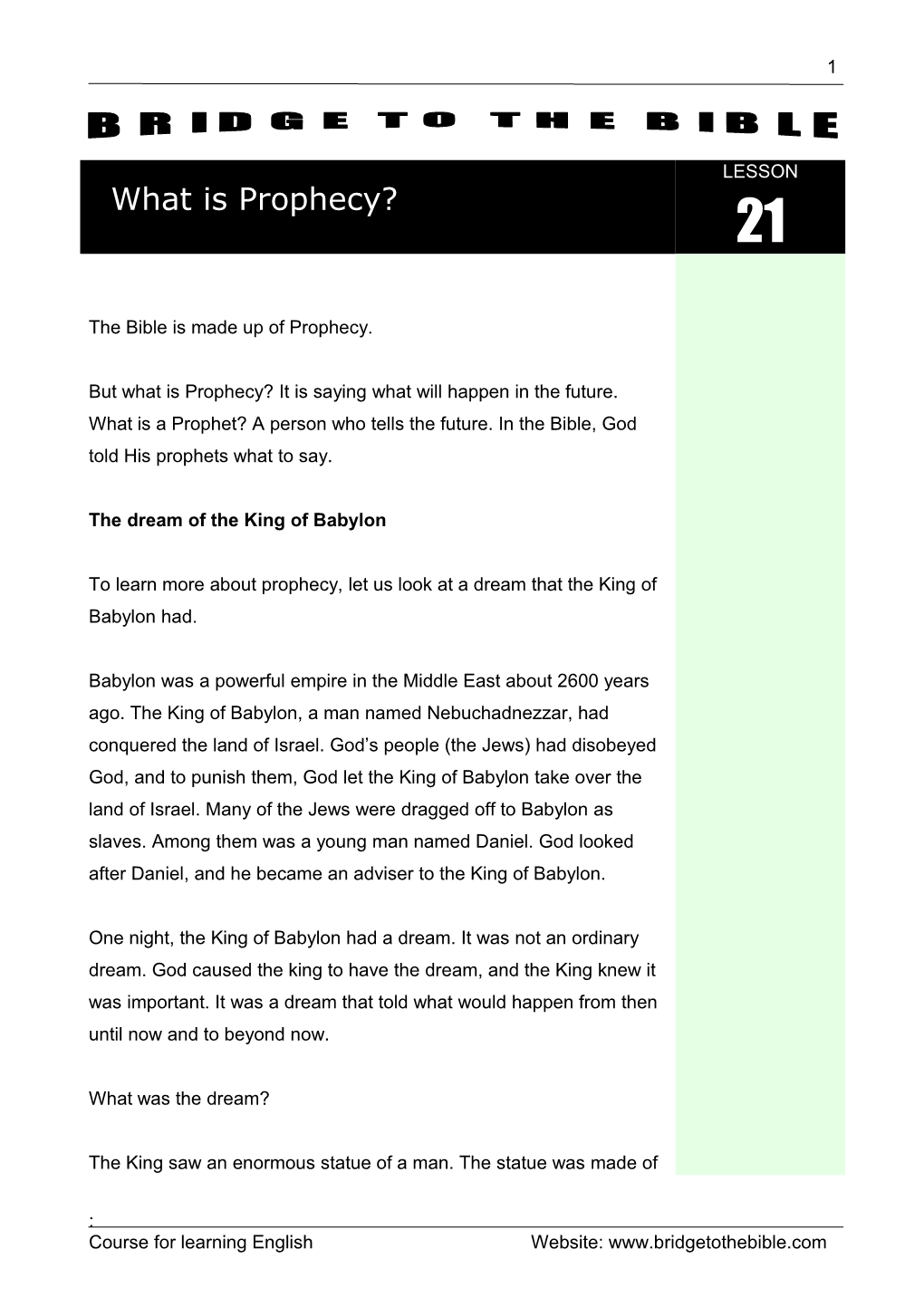 What Is Prophecy?