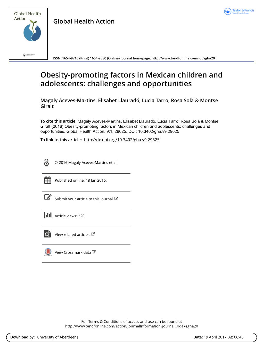 Obesity-Promoting Factors in Mexican Children and Adolescents: Challenges and Opportunities