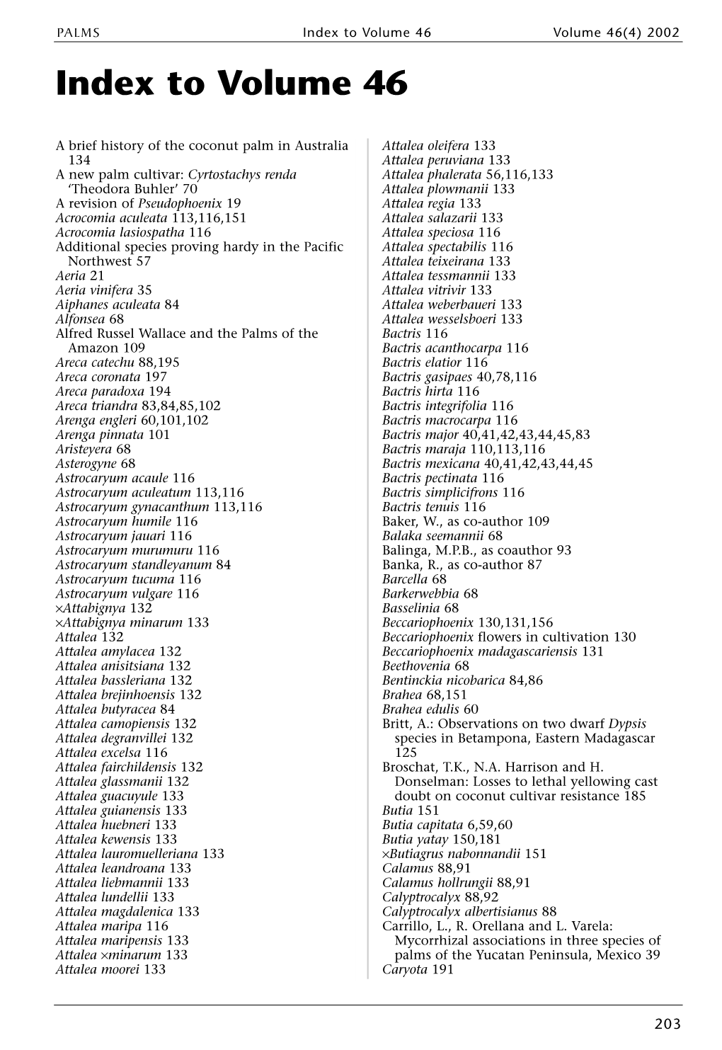 Index to Volume 46 Volume 46(4) 2002 Index to Volume 46