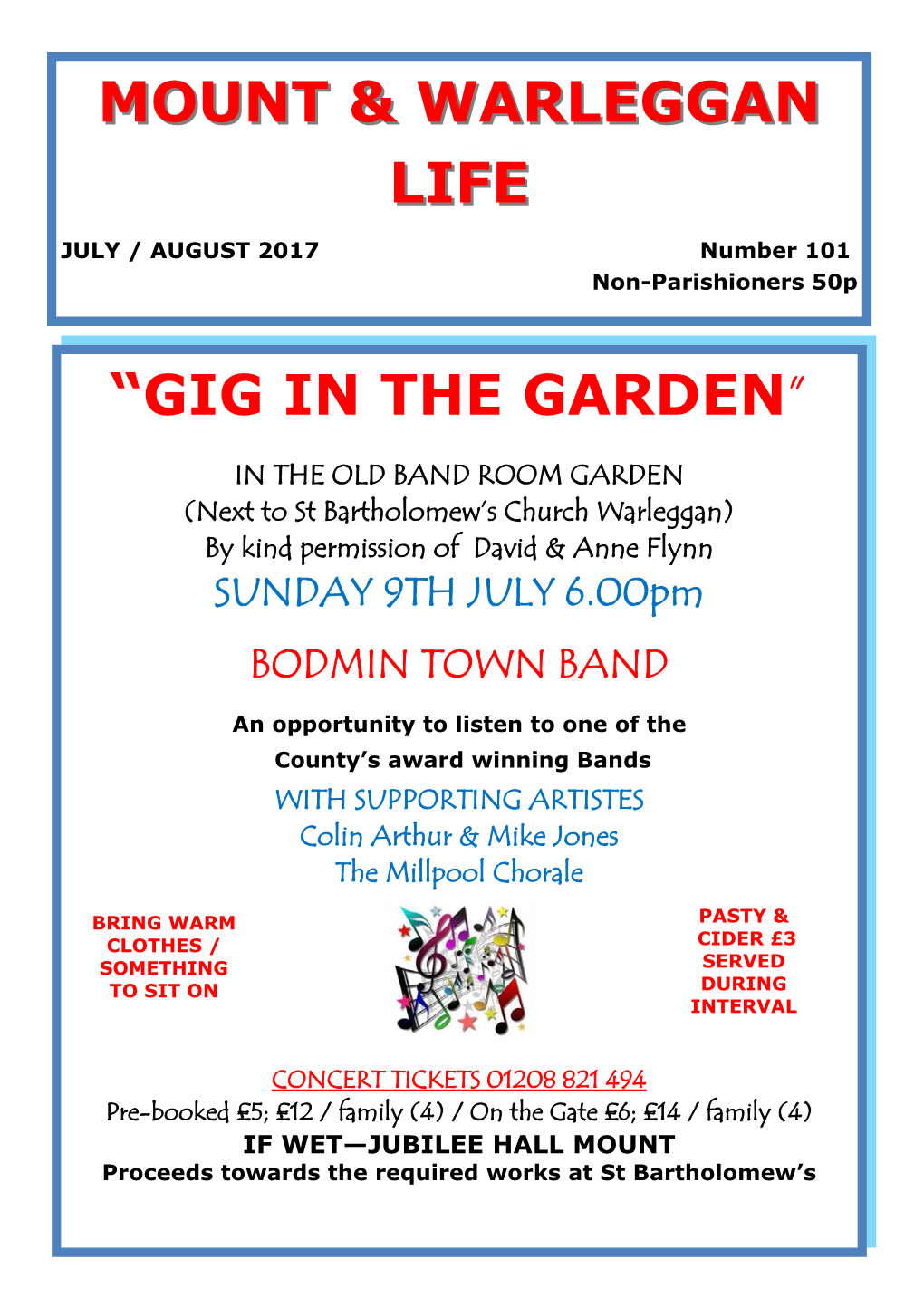 Mount & Warleggan Life “Gig in the Garden”