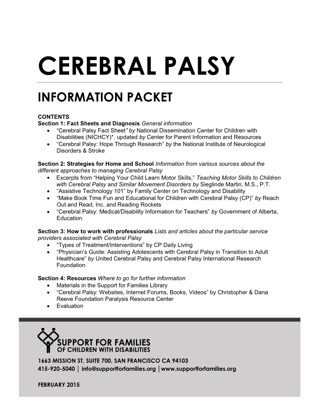 Cerebral Palsy