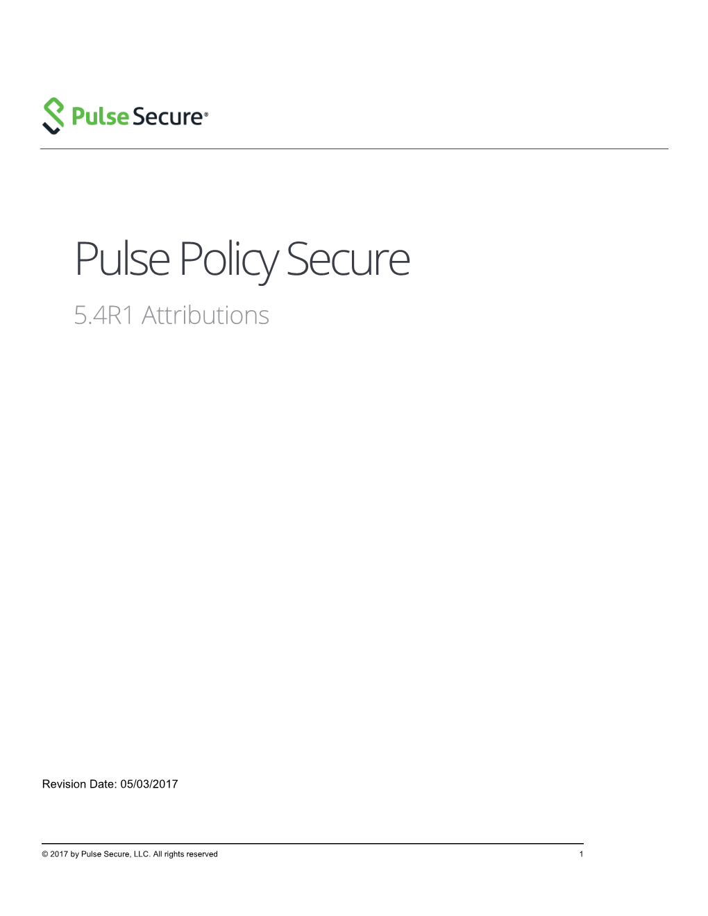 Pulse Policy Secure 5.4R1 Attributions