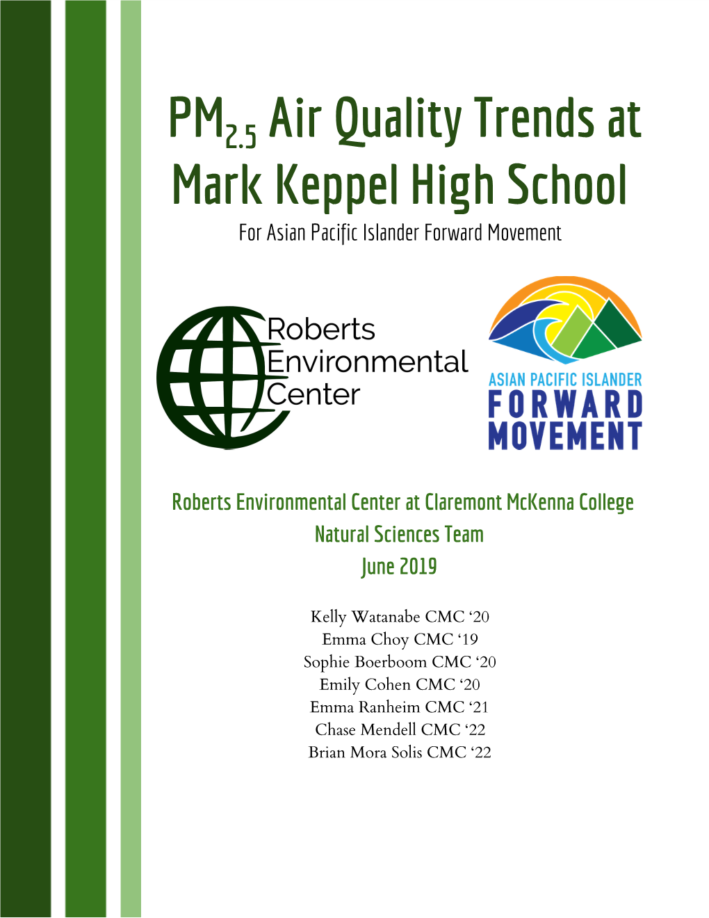 Report PM2.5 Air Quality Trends at Mark Keppel High School