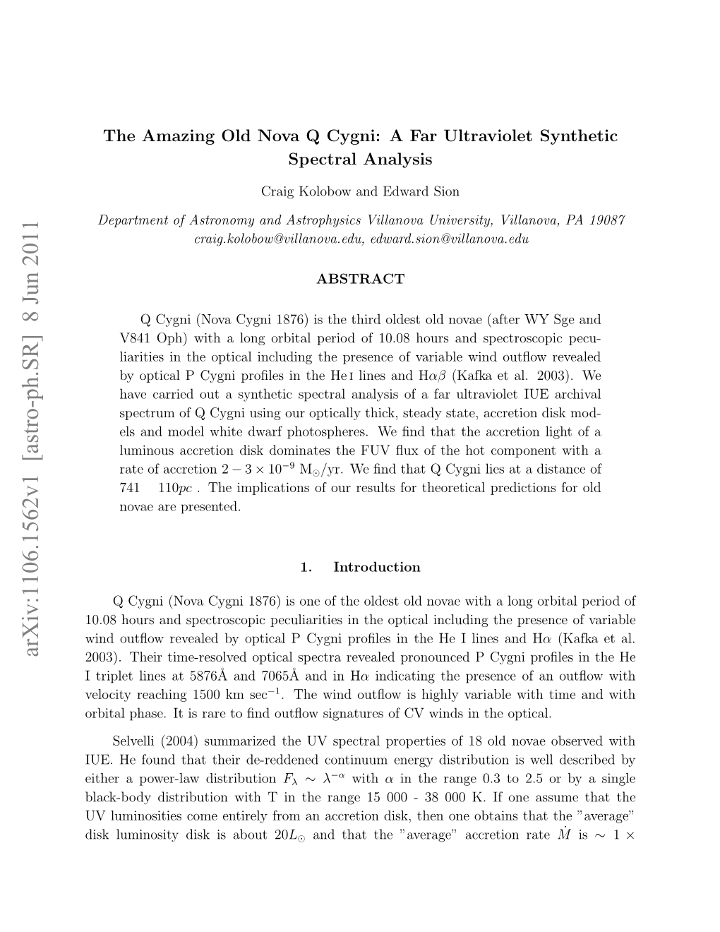 The Amazing Old Nova Q Cygni: a Far Ultraviolet Synthetic Spectral