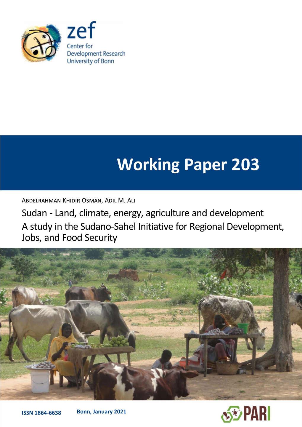 Sudan - Land, Climate, Energy, Agriculture and Development a Study in the Sudano-Sahel Initiative for Regional Development, Jobs, and Food Security