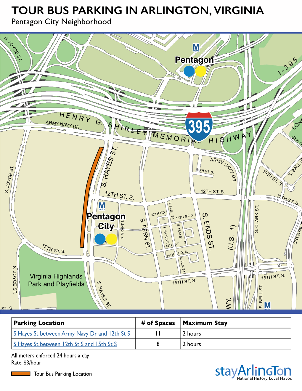 Tour Bus Parking in Arlington, Virginia