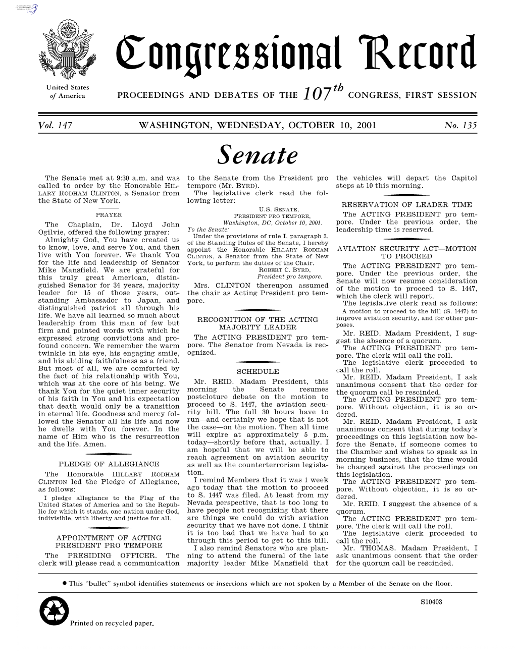 Senate Section