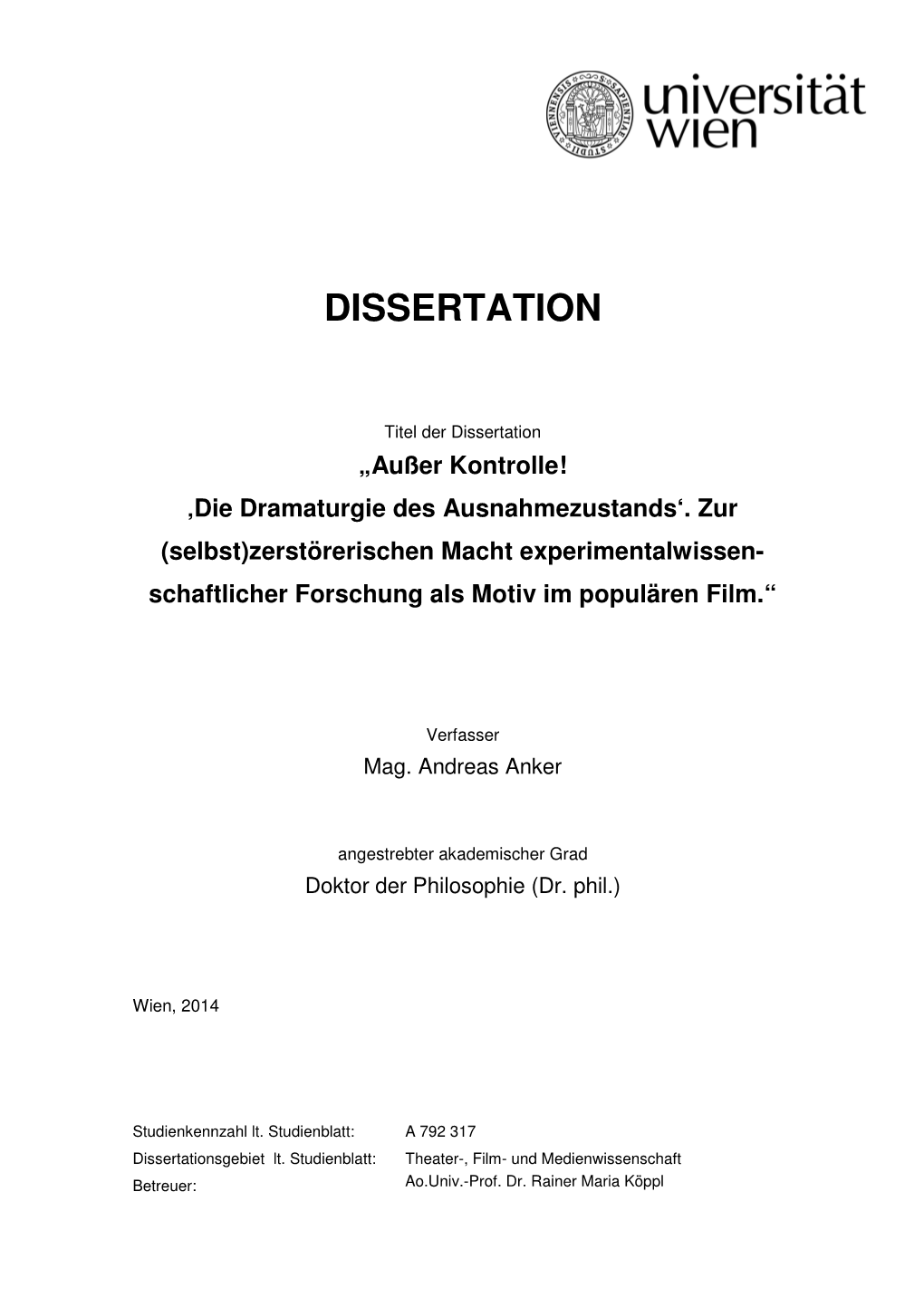 Dissertation