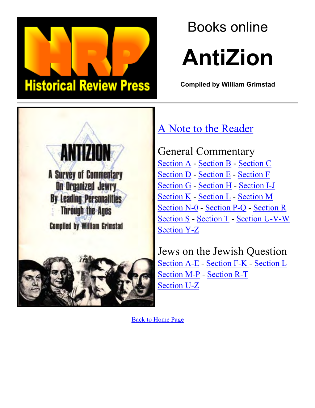 Anti-Zion by William Grimstad