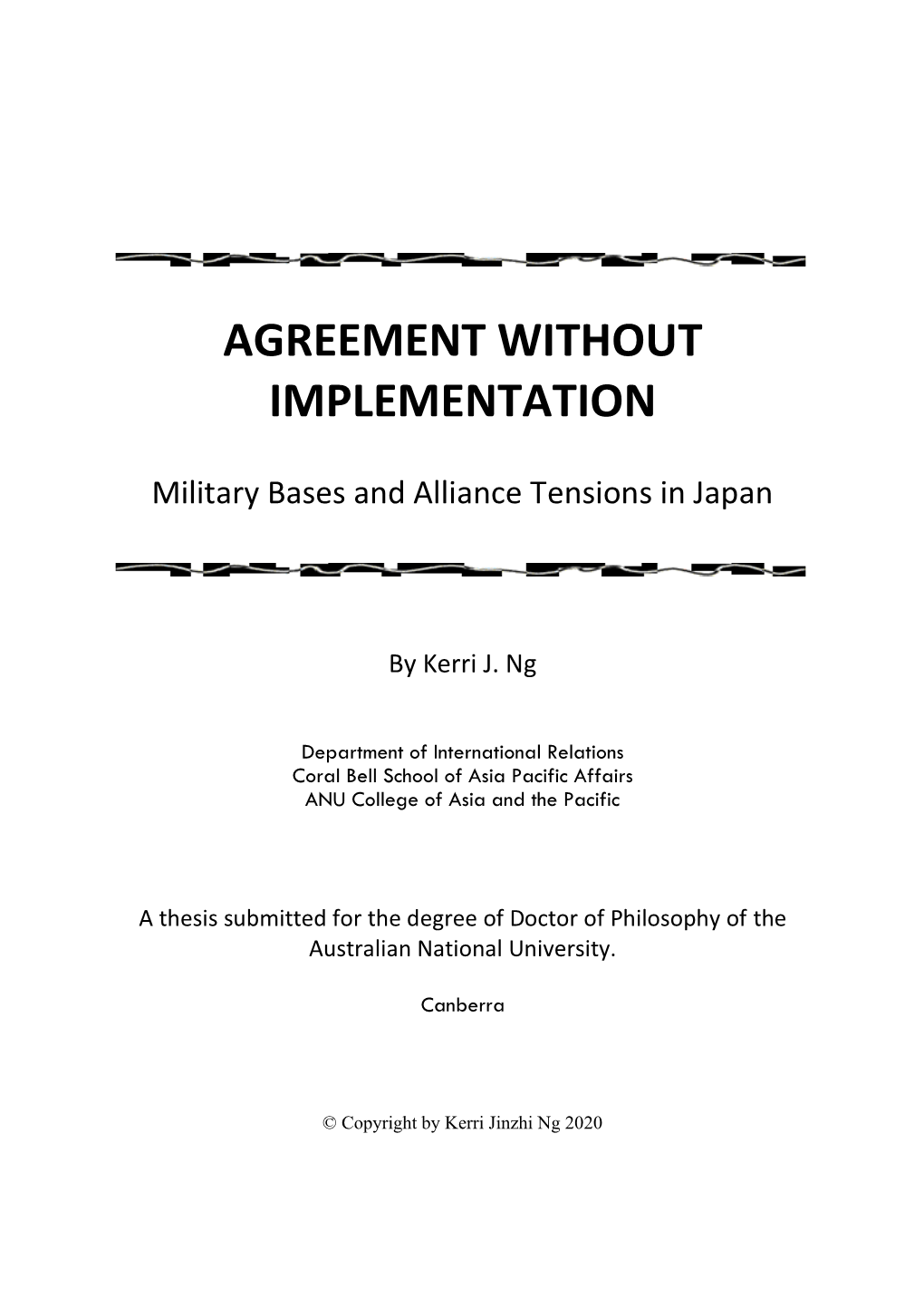 Agreement Without Implementation