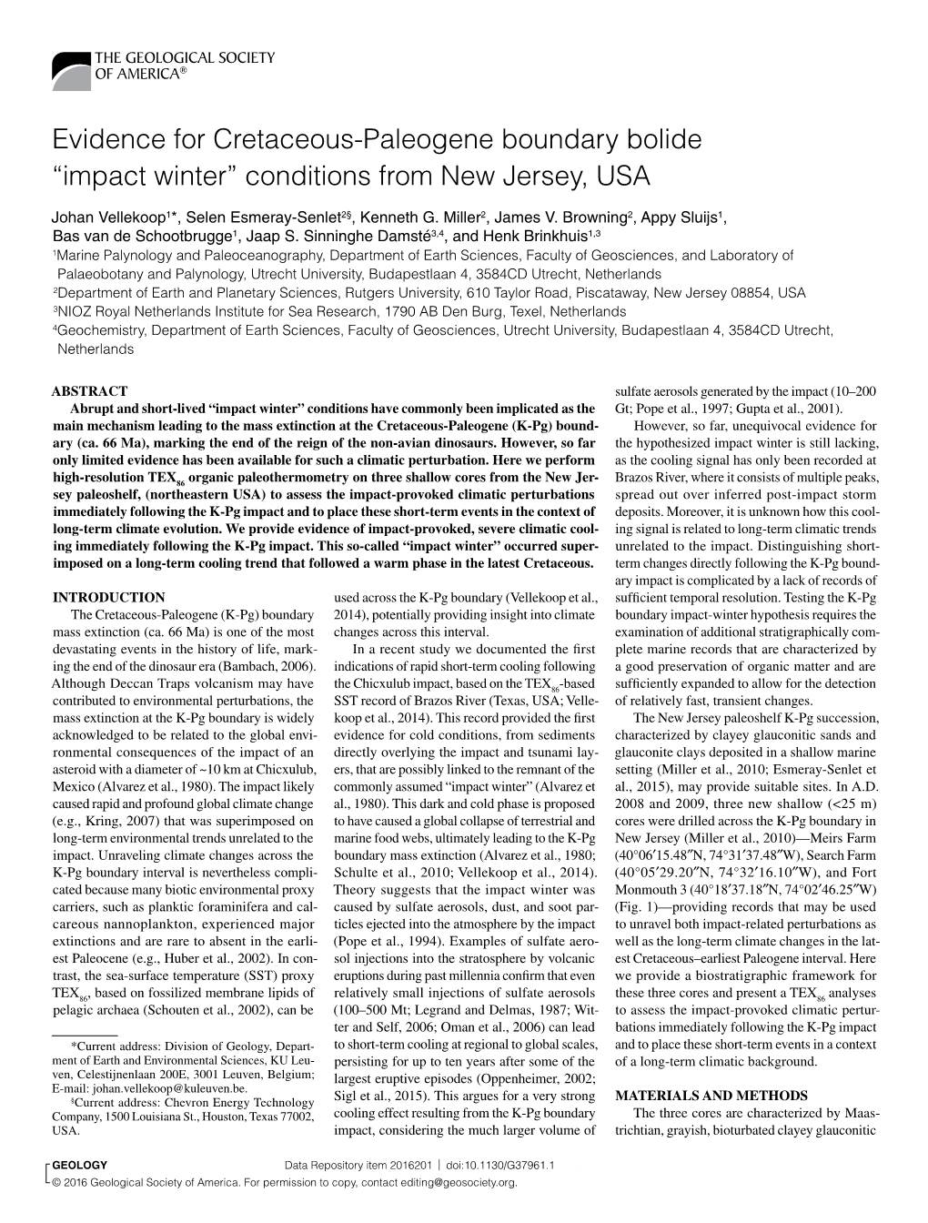 Evidence for Cretaceous-Paleogene Boundary Bolide 