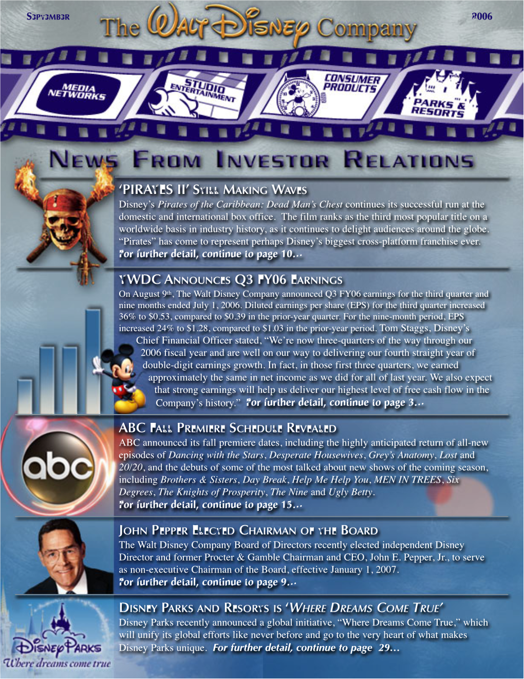 Investor Relations Newsletter