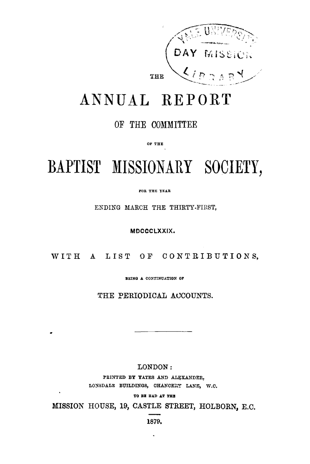 Baptist Missionary Society