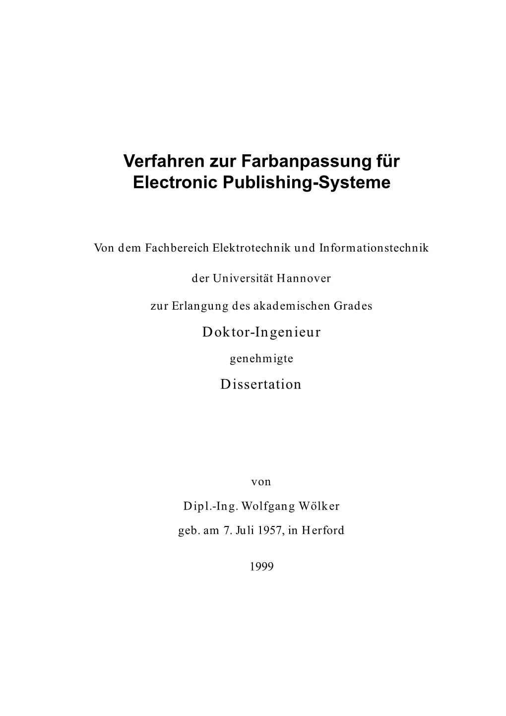 Verfahren Zur Farbanpassung Für Electronic Publishing-Systeme