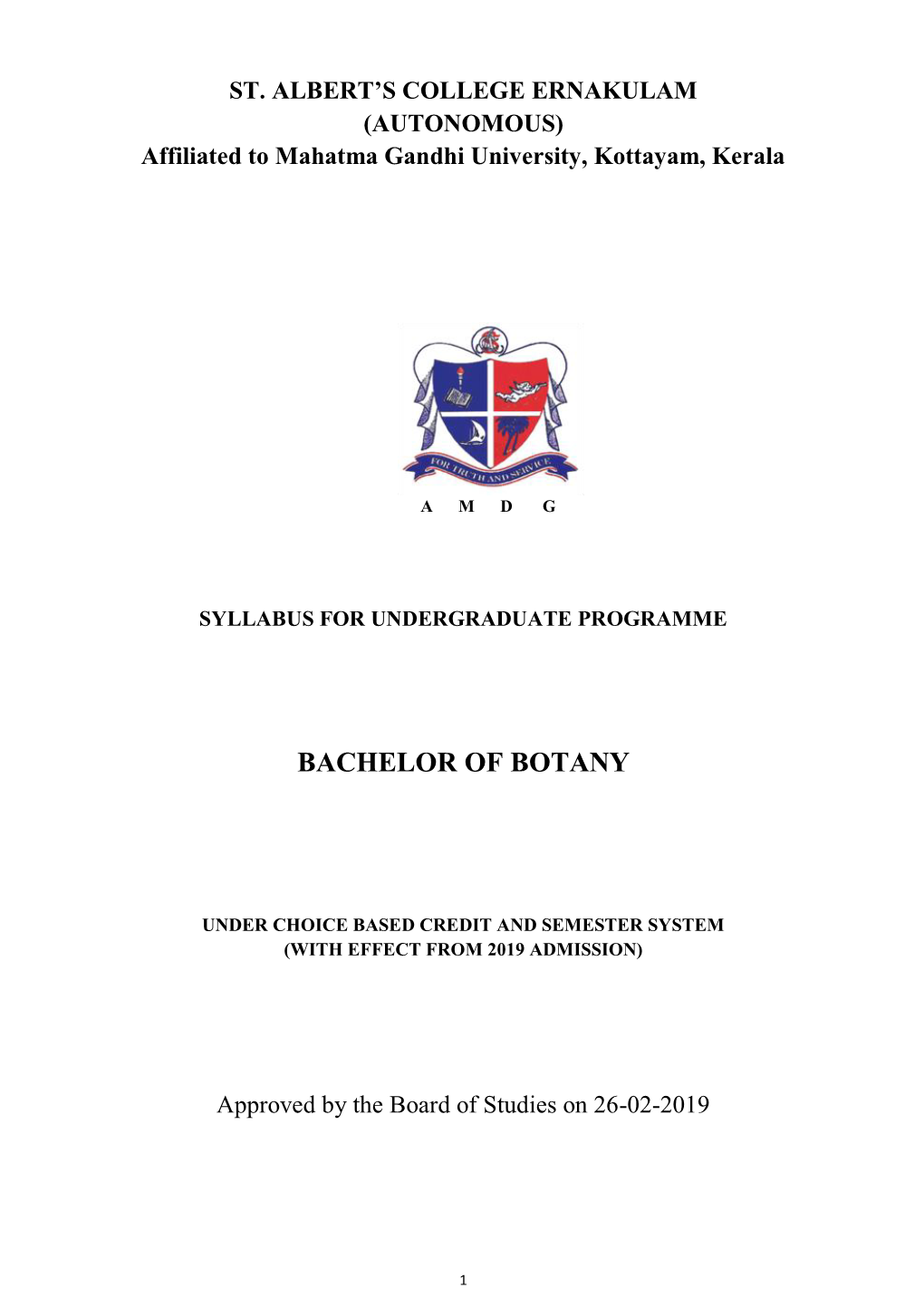 Bachelor of Botany