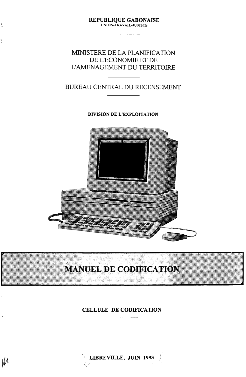 MINISTERE DE LA PLANIFICATION DE L'economie ET DE L'a!V1enage.N.ŒNT DU TERRITOIRE