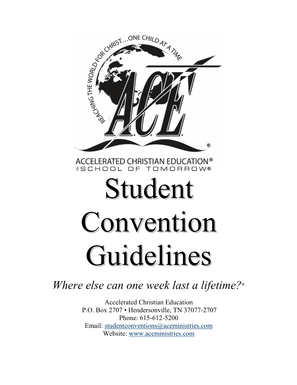 Student Convention Guidelines