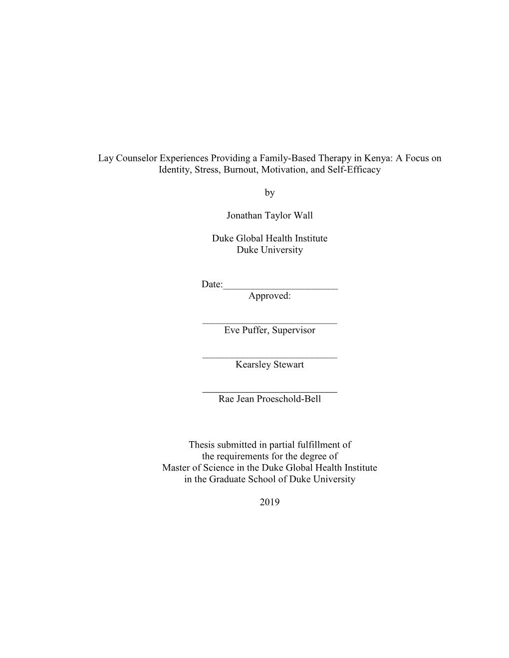 Lay Counselor Experiences Providing a Family-Based Therapy in Kenya: a Focus on Identity, Stress, Burnout, Motivation, and Self-Efficacy