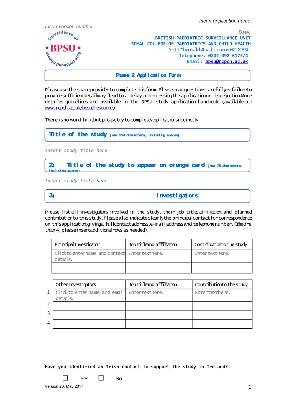 Royal College of Paediatrics and Child Health