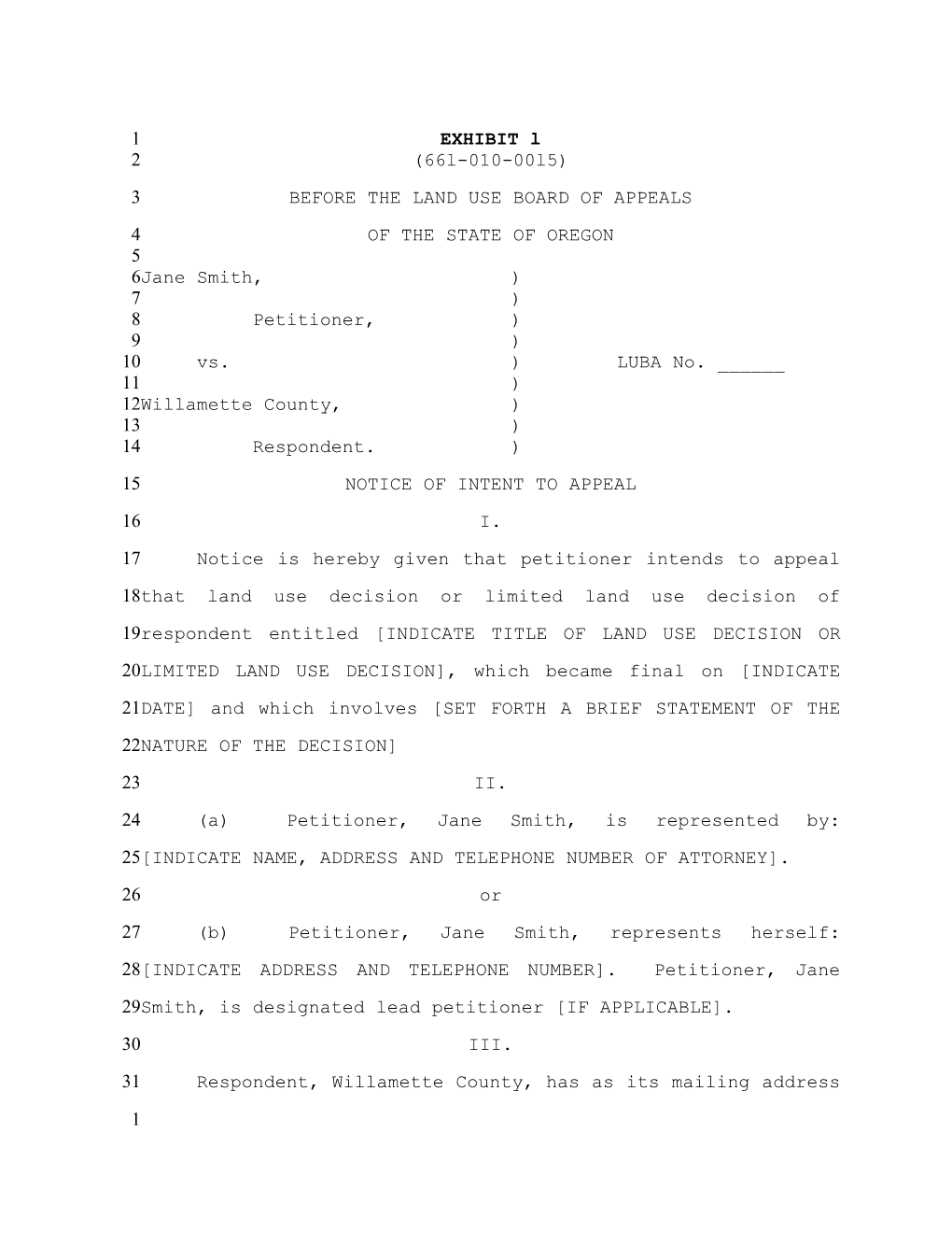 Before the Land Use Board of Appeals